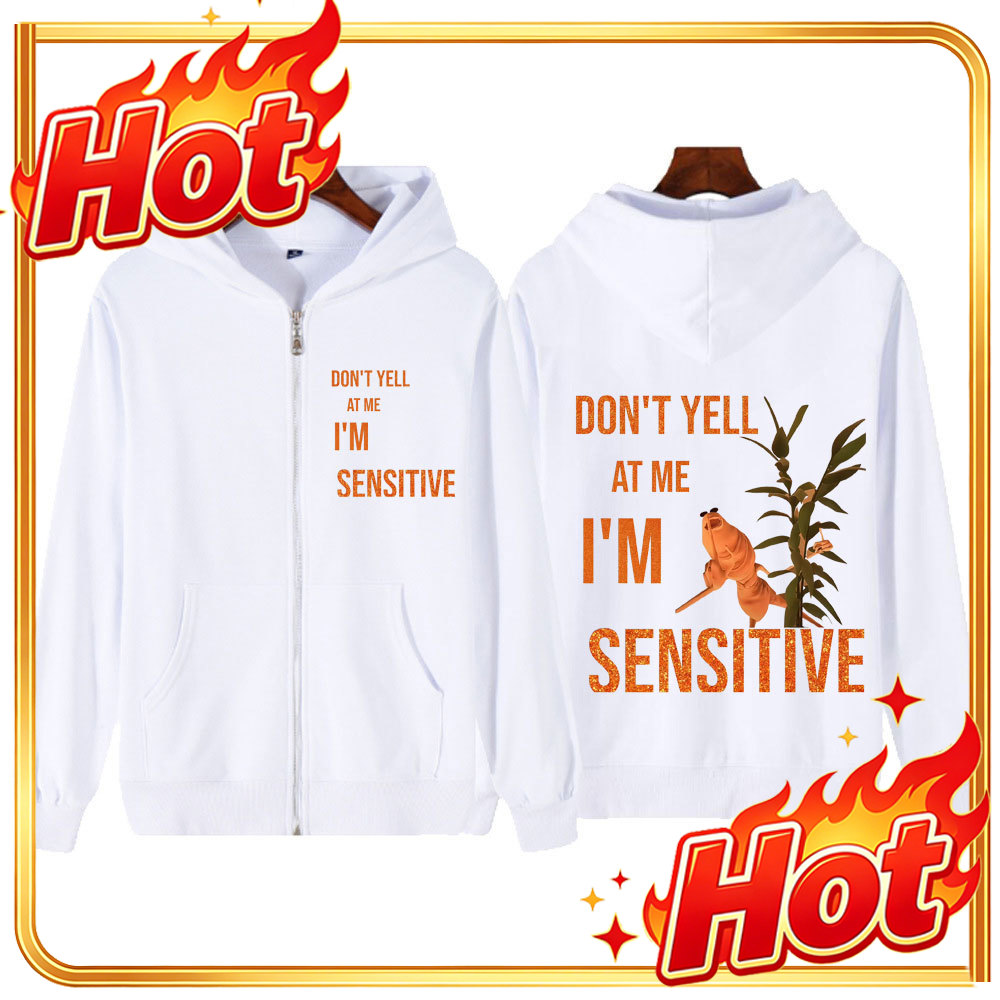 Mens Fashion Zip Up Hoodies - Marcus The Worm – Schreie mich