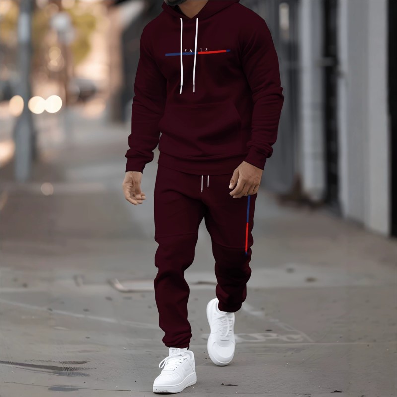 Mens Fashion Clothes - Herren-Trainingsanzug Hoodie und Hose 2-teiliges Set