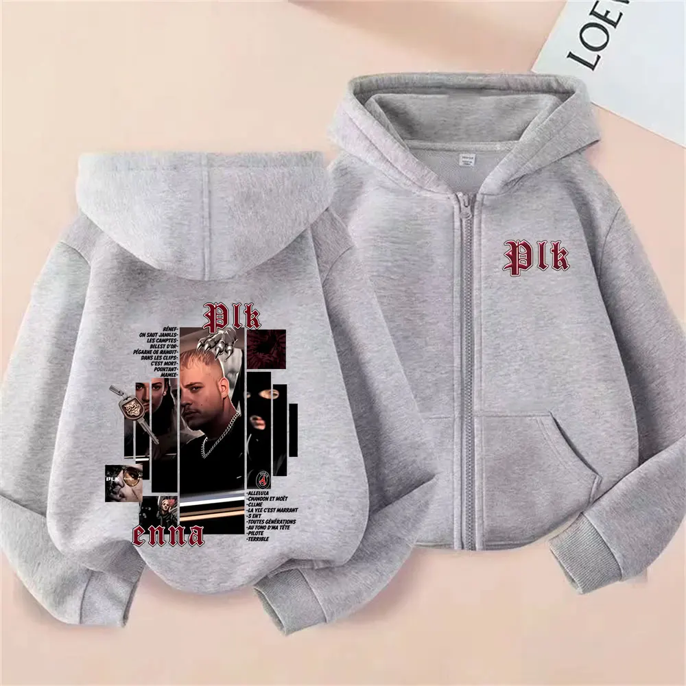 Mens Fashion Zip Up Hoodies - Rapper Plk Albumcover Grafik Reißverschluss-Hoodie Herren