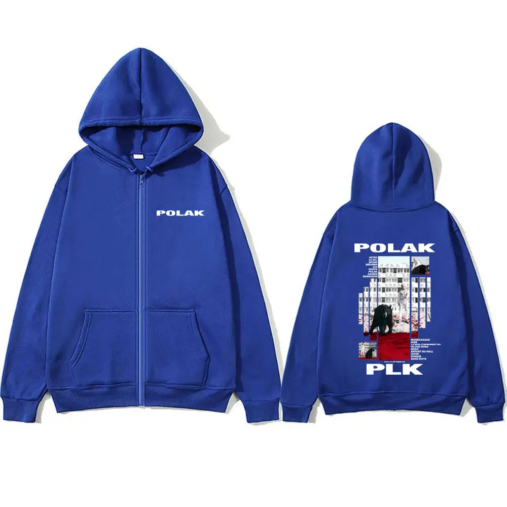 Rapper Plk Polak Print Reißver – Mens Fashion Zip Up Hoodies Bewertung und Preis