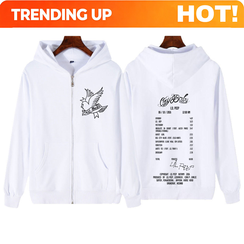 Rapper Lil Peep Cry Baby Album – Mens Fashion Zip Up Hoodies Bewertung und Preis