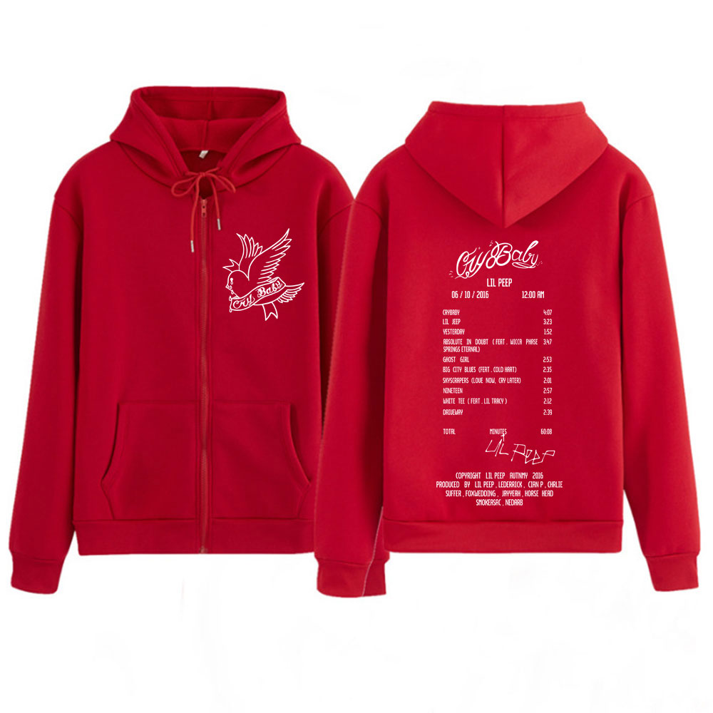 Rapper Lil Peep Cry Baby Album – Mens Fashion Zip Up Hoodies Bewertung und Preis