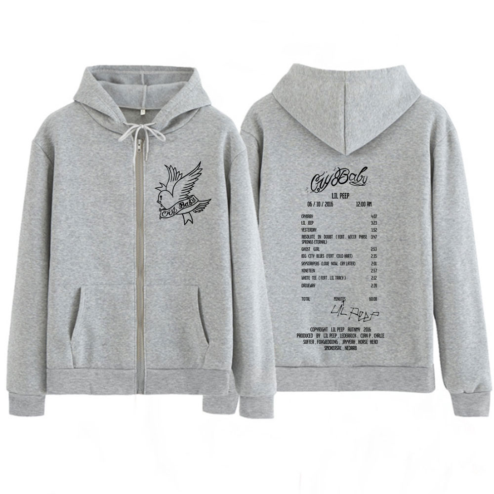 Rapper Lil Peep Cry Baby Album – Mens Fashion Zip Up Hoodies Bewertung und Preis