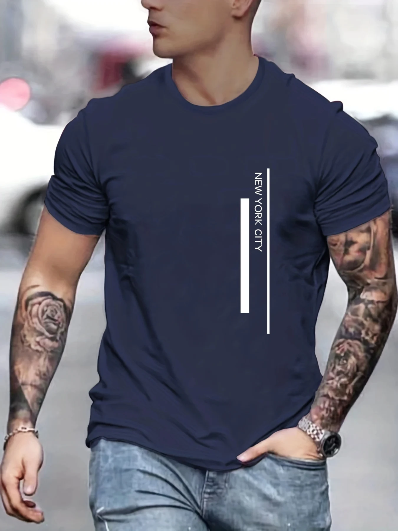 Modisches T-Shirt mit NEW YORK – Men'S Fashion New York Bewertung und Preis