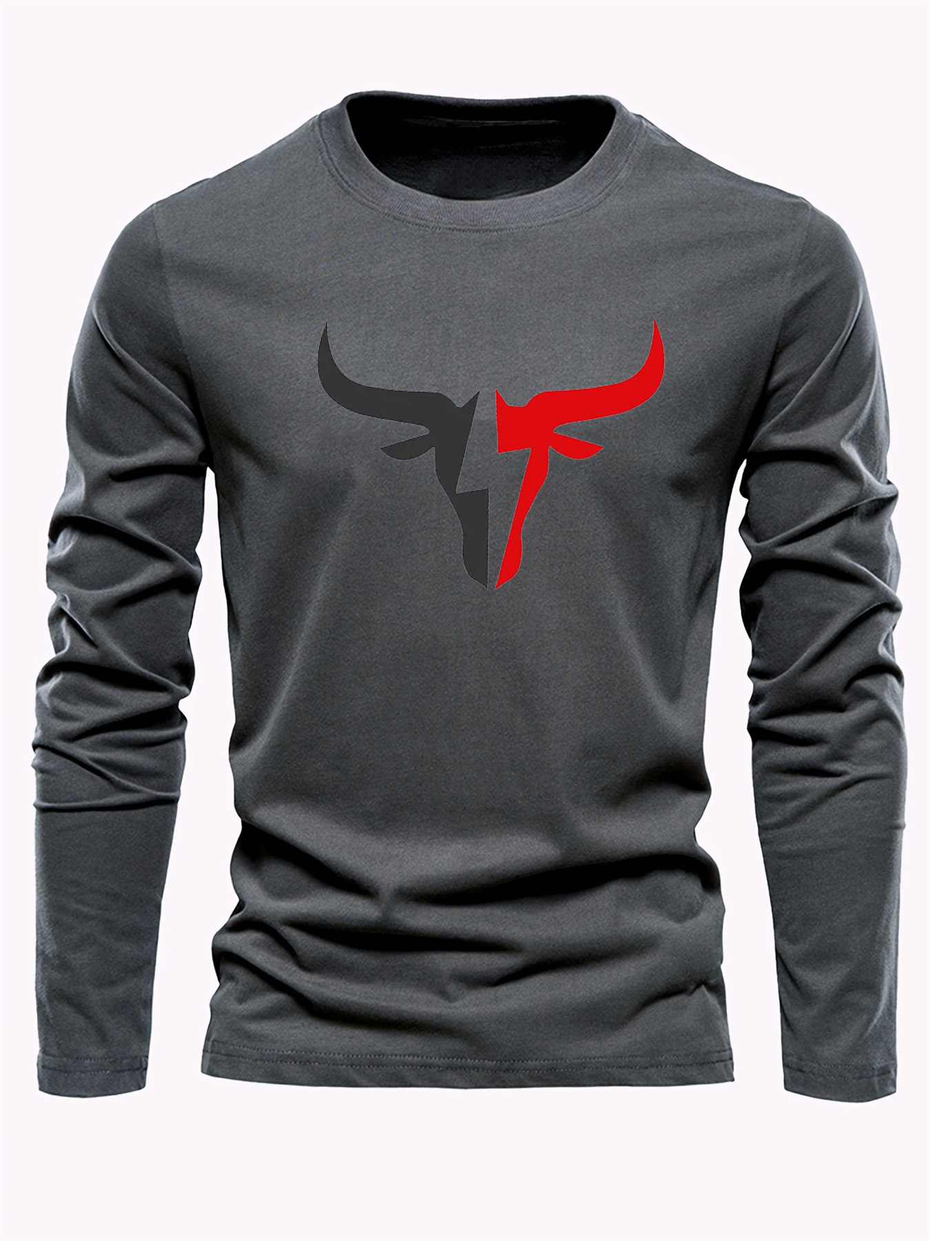 Einfarbiges Herren-Langarm-T-S – Mens Fashion Clothes Bewertung und Preis