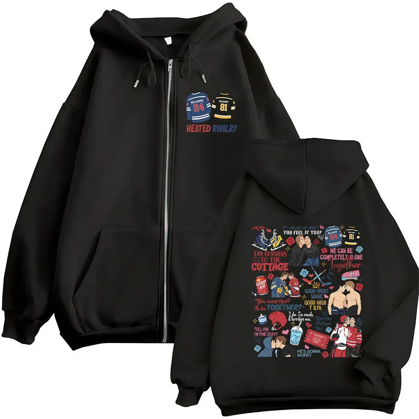 Heated Rivalry Print Zipper Ho – Mens Fashion Zip Up Hoodies Bewertung und Preis