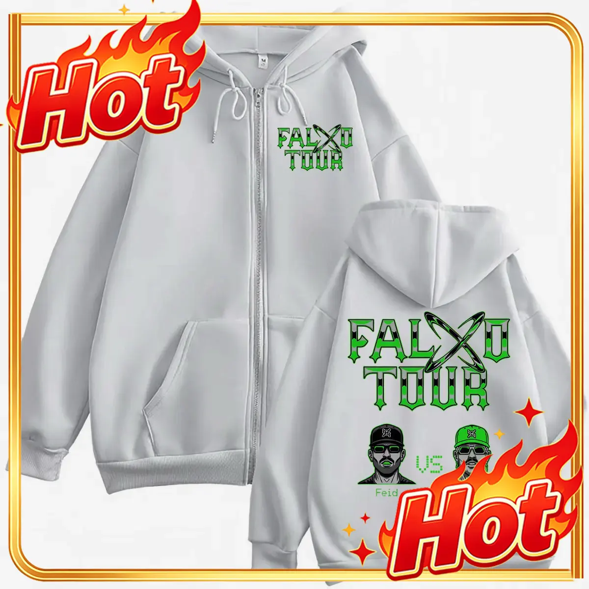 Feid Vs Ferxxo Falxxo Tour 202 – Mens Fashion Zip Up Hoodies Bewertung und Preis